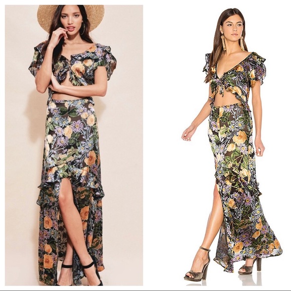 For Love And Lemons Dresses & Skirts - For love and Lemons Luciana floral maxi dress